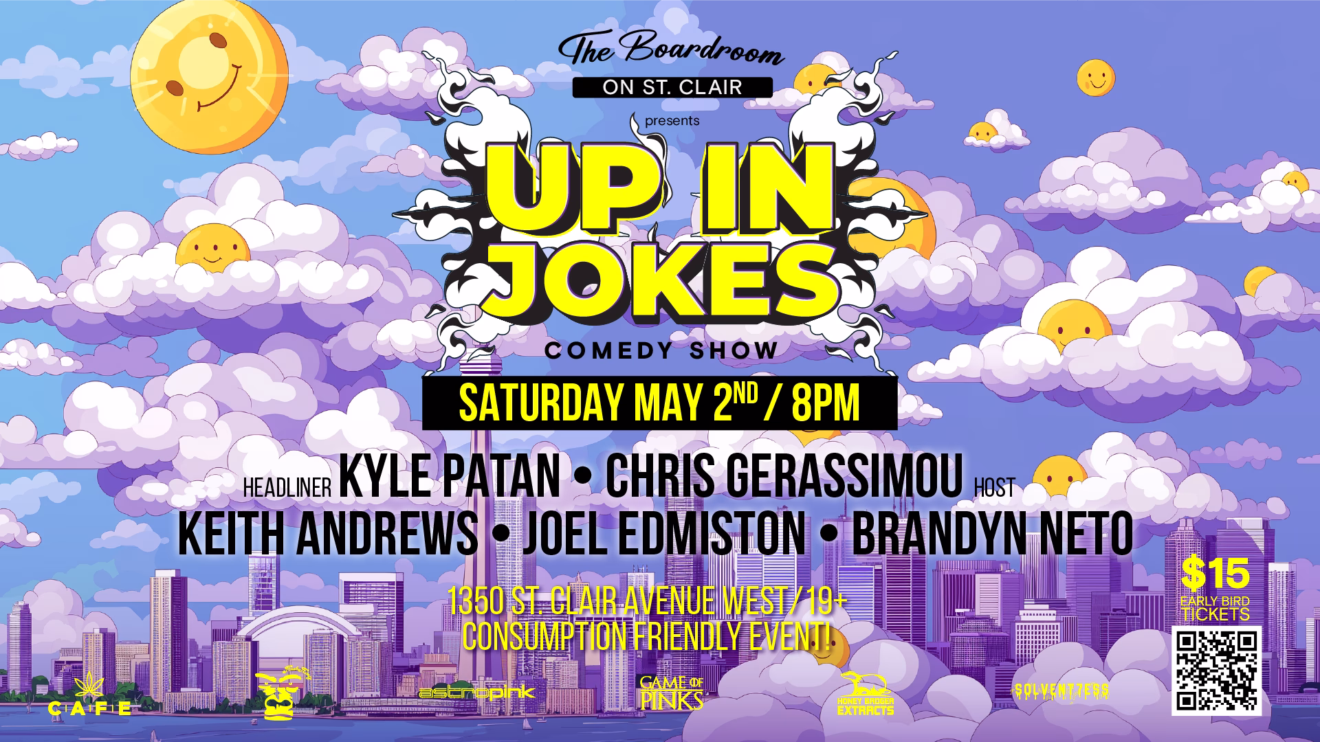 Up in Jokes Toronto Comedy Show May 2nd