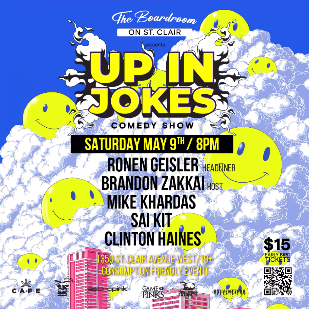 Up in Jokes Toronto Comedy Show May 9th