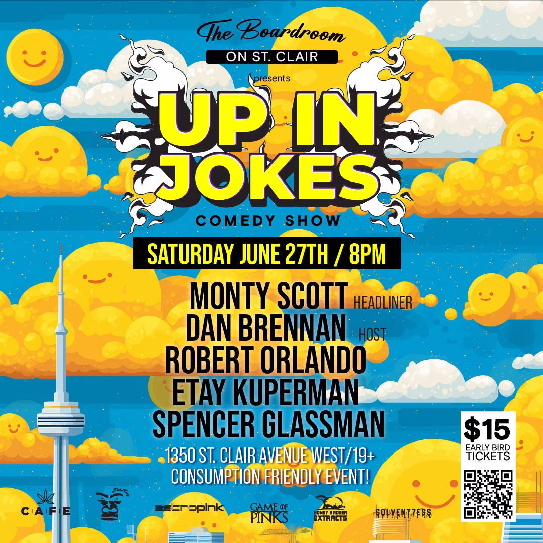 Up in Jokes Toronto Comedy Show at The Boardroom Comedy Club June 27th